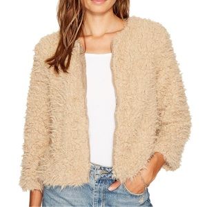 BB Dakota Tan Faux Fur Zip Jacket